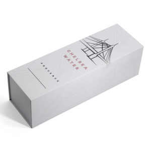 Collapsible Rosé Wine Gift Box with Silver Foil Artwork