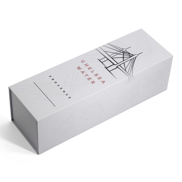 Collapsible Rosé Wine Gift Box with Silver Foil Artwork Collapsible Rosé Wine Gift Box with Silver Foil Artwork