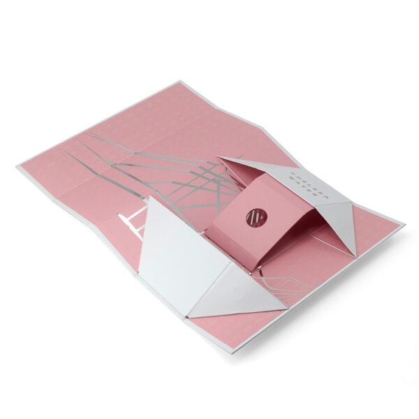 Collapsible Rosé Wine Gift Box with Silver Foil Artwork Collapsible Rosé Wine Gift Box with Silver Foil Artwork