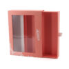 Coral Rigid Window Drawer Lingerie Box with Ribbon Pull