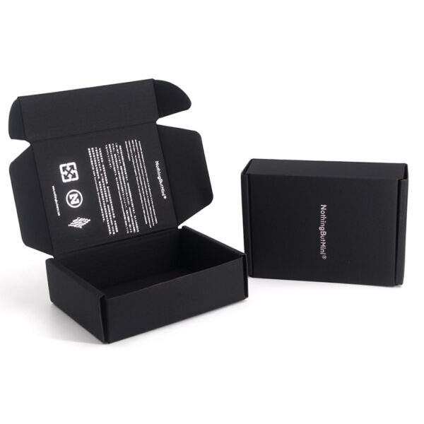 Custom Black Printed Mailer Box for Fashion Accessories