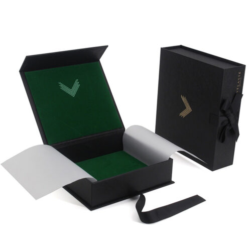 Foil Logo Ribbon Closure Phone Accessory Rigid Gift Box Foil Logo Ribbon Closure Phone Accessory Rigid Gift Box