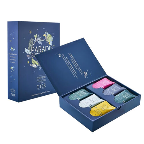 Foil Printed Rigid Tea Gift Box with Compartment Insert Foil Printed Rigid Tea Gift Box with Compartment Insert
