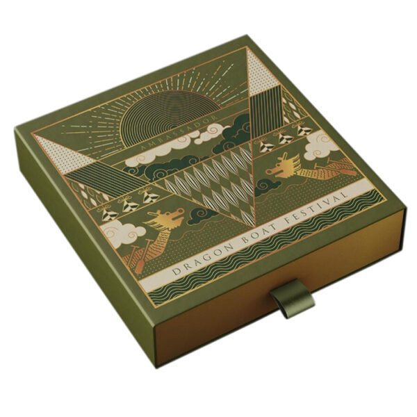 Foil Stamped Rigid Drawer Gift Packaging with Ribbon Pull Foil Stamped Rigid Drawer Gift Packaging with Ribbon Pull