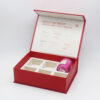 Hinged Candle Gift Box with Gold Foil and Molded Insert (4) Hinged Candle Gift Box with Gold Foil and Molded Insert