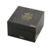 Hinged-Lid Caviar Gift Box with Foam Insert and Foil Logo