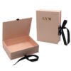 Hinged Rigid Lingerie Gift Box with Black Ribbon Closure Hinged Rigid Lingerie Gift Box with Black Ribbon Closure