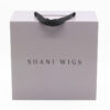 Logo Printed Rigid Wig Gift Box with Ribbon Carry Handle