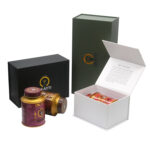 Confezione regalo per tè con chiusura magnetica e contenitore interno personalizzato