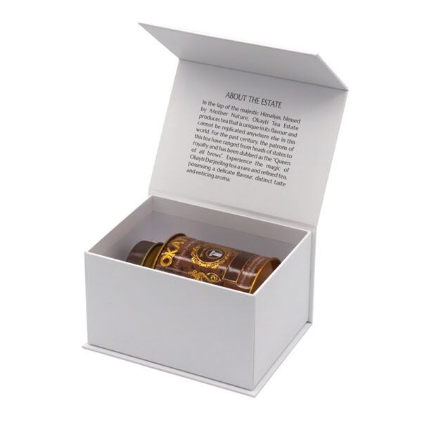Magnetic Closure Tea Gift Box with Custom Canister Insert Magnetic Closure Tea Gift Box with Custom Canister Insert