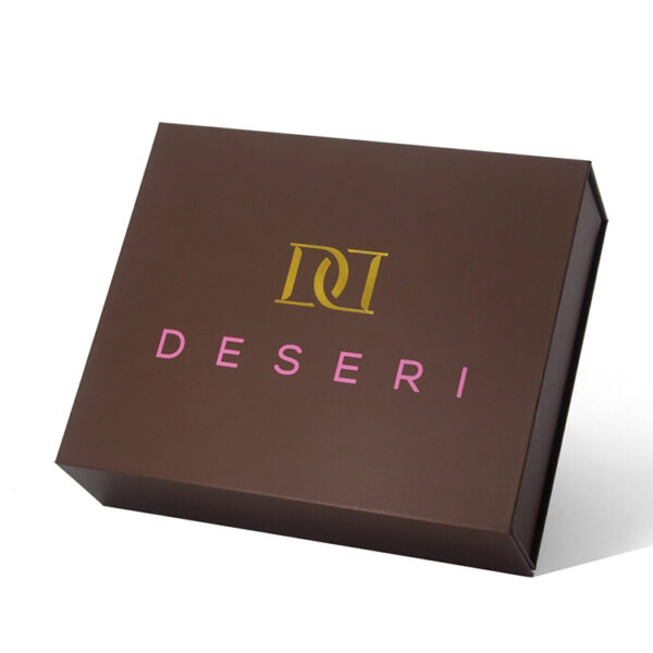Magnetic Handbag Gift Box with Foil Logo and Pink Lining Magnetic Handbag Gift Box with Foil Logo and Pink Lining