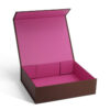 Magnetic Handbag Gift Box with Foil Logo and Pink Lining Magnetic Handbag Gift Box with Foil Logo and Pink Lining