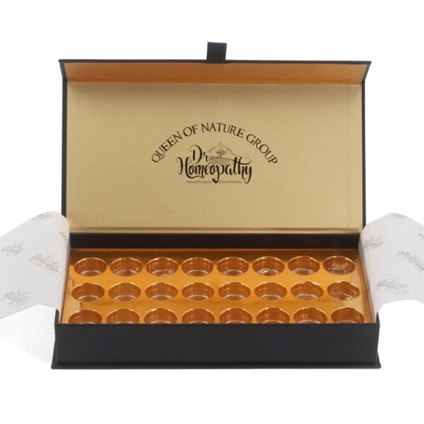 Magnetic Rigid Chocolate Date Gift Box with Gold Insert Magnetic Rigid Chocolate Date Gift Box with Gold Insert