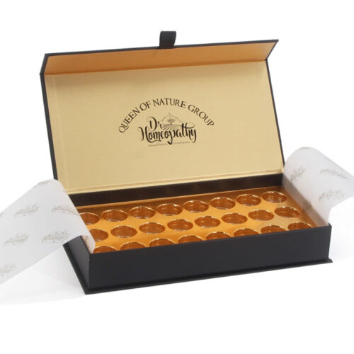 Magnetic Rigid Chocolate Date Gift Box with Gold Insert Magnetic Rigid Chocolate Date Gift Box with Gold Insert