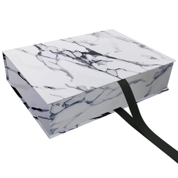 Marble Printed Hair Extension Packaging Box with Ribbon Marble Printed Hair Extension Packaging Box with Ribbon