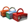 Printed Christmas Folding Gift Box with Die-Cut Handle Printed Christmas Folding Gift Box with Die-Cut Handle