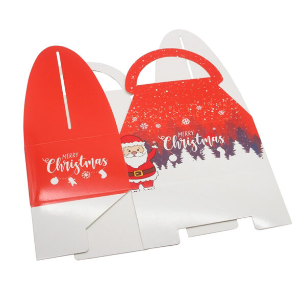 Printed Christmas Folding Gift Box with Die-Cut Handle Printed Christmas Folding Gift Box with Die-Cut Handle