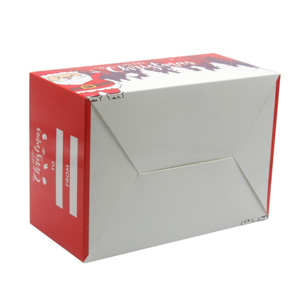 Printed Christmas Folding Gift Box with Die-Cut Handle Printed Christmas Folding Gift Box with Die-Cut Handle