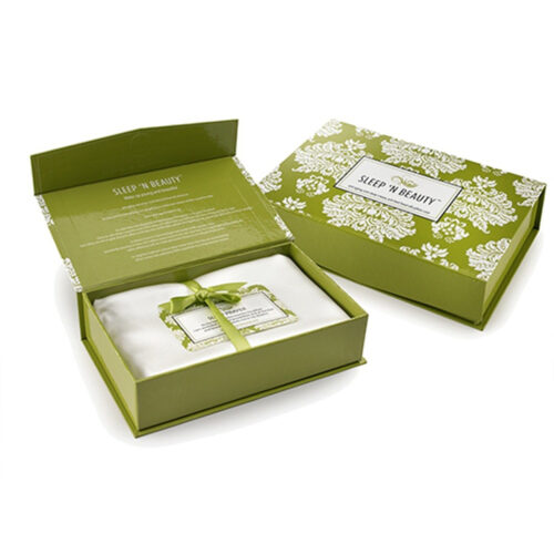 Printed Clamshell Gift Box for Silk Pillowcase Packaging Printed Clamshell Gift Box for Silk Pillowcase Packaging