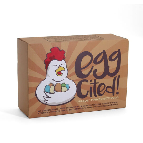 Printed Corrugated Egg Shipping Box with Foam Insert