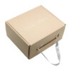 Printed Corrugated Wig Packaging Box with Ribbon Handle Printed Corrugated Wig Packaging Box with Ribbon Handle