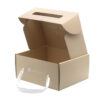 Printed Corrugated Wig Packaging Box with Ribbon Handle Printed Corrugated Wig Packaging Box with Ribbon Handle