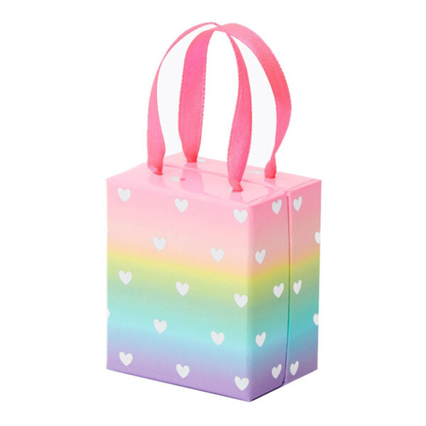 Printed Hinged Birthday Gift Box with Ribbon Carry Handles Printed Hinged Birthday Gift Box with Ribbon Carry Handles