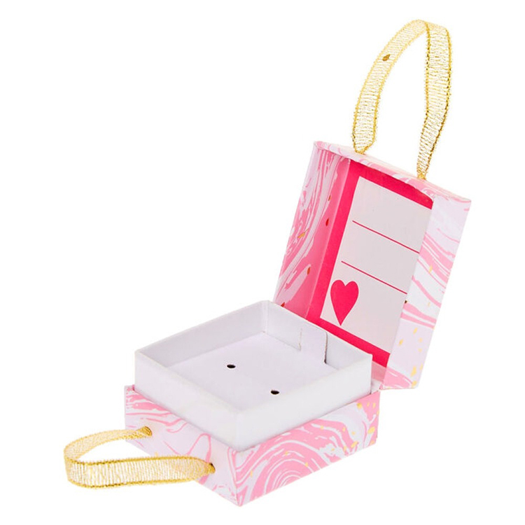 Printed Hinged Birthday Gift Box with Ribbon Carry Handles