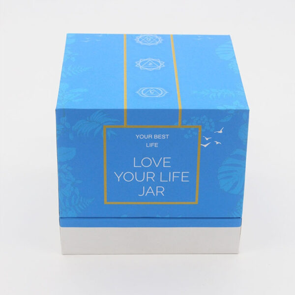 Printed Rigid Hinged-Lid Affirmation Jar Box with Insert Printed Rigid Hinged-Lid Affirmation Jar Box with Insert