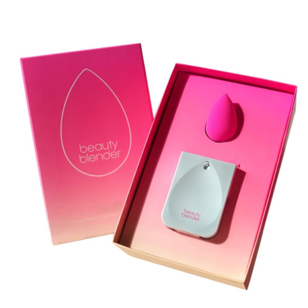 Printed Rigid Makeup Sponge Gift Box with Custom Insert
