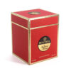 Red Hinged-Lid Perfume Presentation Box with Gold Foil Trim Red Hinged-Lid Perfume Presentation Box with Gold Foil Trim