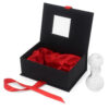 Ribbon Closure Perfume Box with Window and Satin Lining