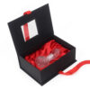Ribbon Closure Perfume Box with Window and Satin Lining