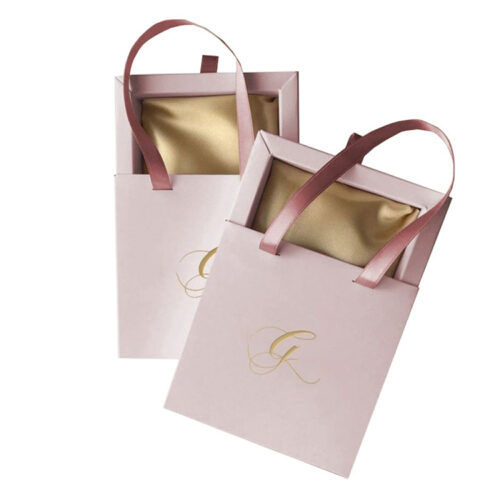 Ribbon Handle Photo Gift Bag with Rigid Presentation Tray