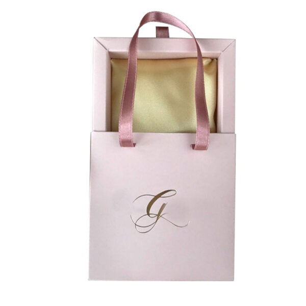 Ribbon Handle Photo Gift Bag with Rigid Presentation Tray Ribbon Handle Photo Gift Bag with Rigid Presentation Tray