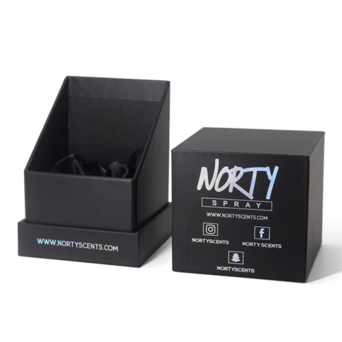 Rigid Car Air Freshener Spray Box with Satin Display Insert