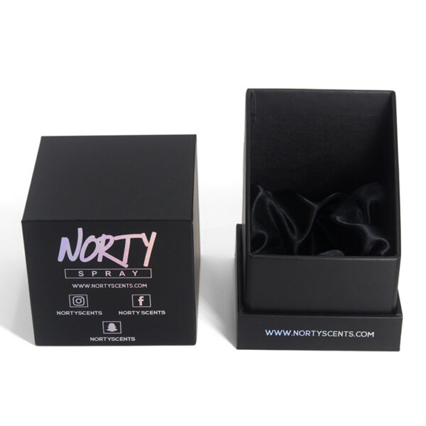 Rigid Car Air Freshener Spray Box with Satin Display Insert