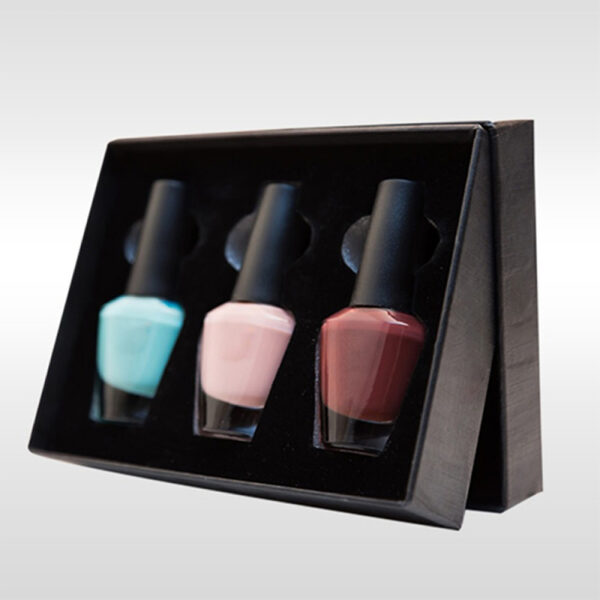 Rigid Hinged-Lid Nail Polish Gift Box with Custom Insert Rigid Hinged-Lid Nail Polish Gift Box with Custom Insert