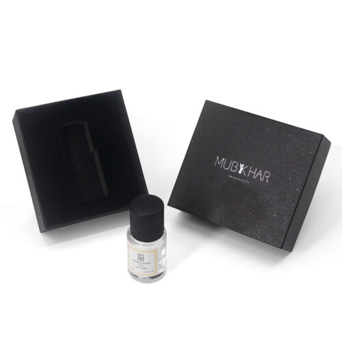 Rigid Perfume Box with Foil Logo and Fitted Foam Insert
