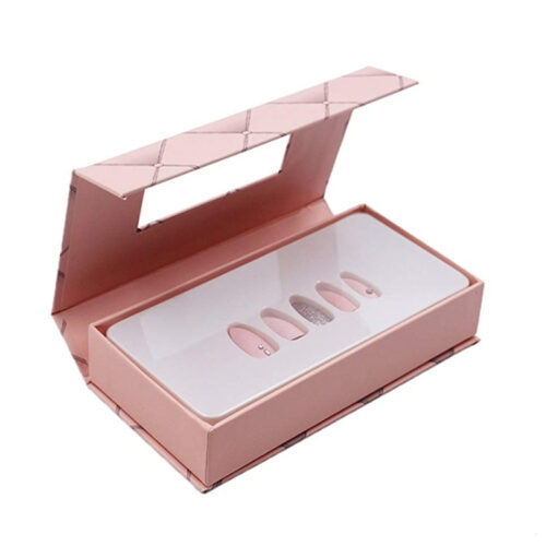 Rigid Press-On Nail Box with Mirror and Insert Rigid Press-On Nail Box with Mirror and Insert