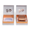 Rose Gold Hinged Cosmetic Cream Box with Foam Insert