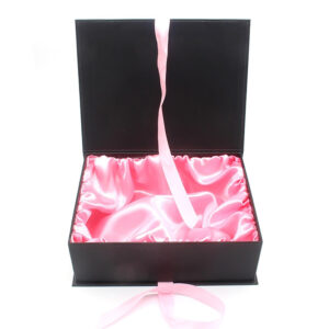 Satin-Lined Hair Extension Box with Ribbon Closure