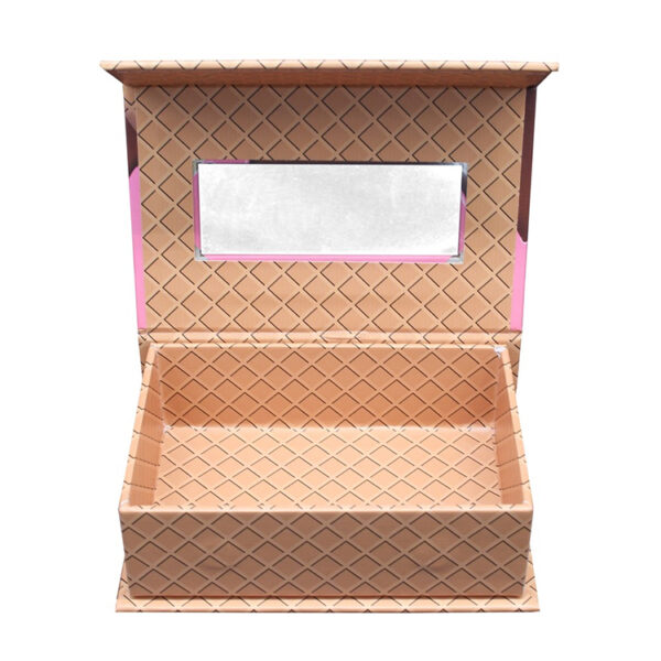 Window Hinged Press-On Nail Gift Box with Printed Design