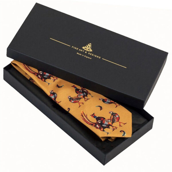 Window Rigid Necktie Gift Box with Foil Logo and Insert Window Rigid Necktie Gift Box with Foil Logo and Insert