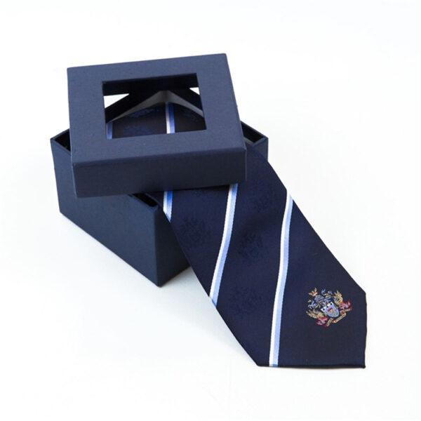 Window Rigid Necktie Gift Box with Foil Logo and Insert Window Rigid Necktie Gift Box with Foil Logo and Insert